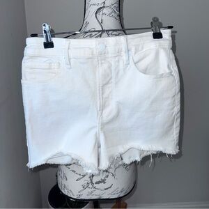 Good American White Jeana High Rise Shorts Sz 4